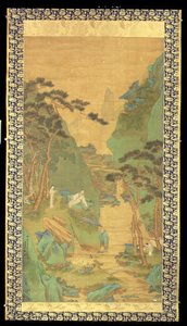 A Scholar Listening to a Waterfall by Li Shizuo