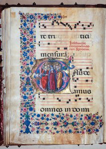 Piccolomini Library: Choir Book, Cod. 28.12, ff. 94v with the Virgin and All the Saints, by Francesco Rosselli and Liberale da Verona by Liberale da Verona