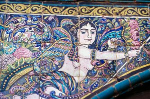 Angel, Polychrome Tile Decorations in Tekyeh Mo