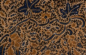 Batik with traditional floral design, Surakarta, Java, Indonesia (detail)
