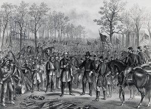 General Robert Lee Surrendering to General Ulysses Grant at Appomattox, April 9 by Unbekannt Unbekannt