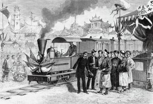 Inauguration of first French railway in China linking Tianjin to Tangshan, November 20 by Unbekannt Unbekannt