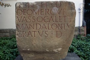 Inscription with Dedication to Mercury, Sandstone Plate, Bitburg, Rhineland-Palatinate, Germany, Roman Civilization, 2nd-3rd Century AD by Unbekannt Unbekannt