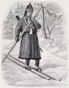 Lars Tuorda, Lappish athlete winning cross-country skiing competition organized in 1884 by Adolf Erick Nordenskjold by Unbekannt Unbekannt