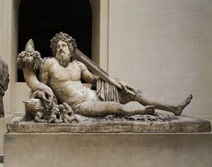 Marble statue representing Tiber River, Temple of Isis and Serapis, From Rome by Unbekannt Unbekannt