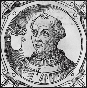 Portrait of Stephen II, or III, 92nd Pope of the Catholic Church, Engraving by Unbekannt Unbekannt