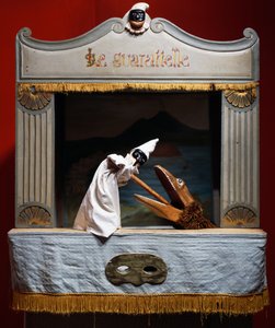 Punch (Pulcinella) and Crocodile, Puppets from Maria Imperatrice Guarattelle Theatre, Naples, Italy
