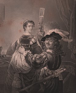Rembrandt with his wife Saskia by Unbekannt Unbekannt