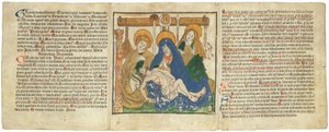 A Canon Table with a Lamentation by Lienhart Ysenhut