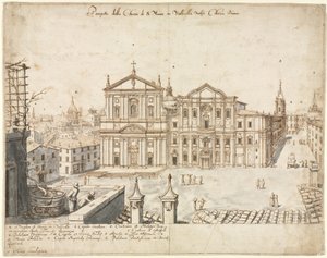 Eighteen Views of Rome – The Church of Santa Maria in Vallicella by Lievin Cruyl