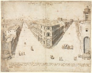 Eighteen Views of Rome: The Quattro Fontane Looking Toward Monte Cavallo