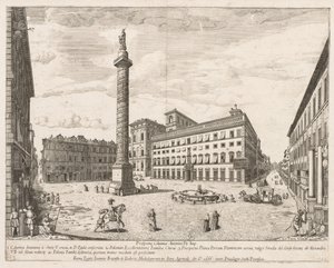 Piazza Colonna by Lievin Cruyl
