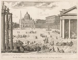 St. Peters Basilica from Prospectus Locurum Urbis Romae Insignium, 1666 by Lievin Cruyl