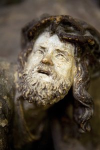 Altar piece, left panel, (detail) The carrying of the Cross by Ligier Richier