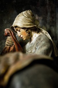Altar piece, right panel, (detail) The Deposition from the Cross by Ligier Richier