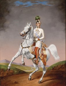 Portrait of Franz Joseph I of Austria on Horseback