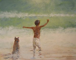 Boy and Lifeguard (Dog)