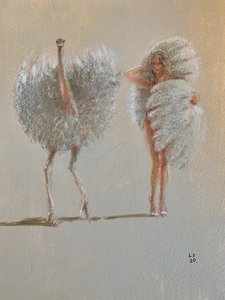 White Ostrich Ballet by Lincoln Seligman