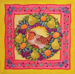 Partridge in a Pear Tree by Gillian Lawson: Fine art print