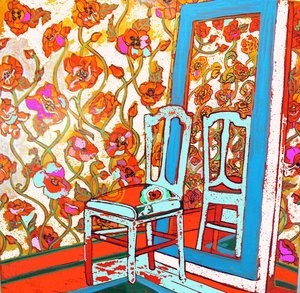 Chair and Mirror, 2014 by linda arthurs