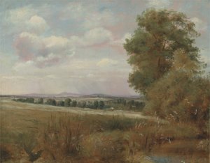 Landscape at Hampstead with Harrow in the Distance by Lionel Constable