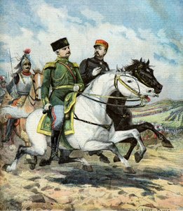 French General Saussier and Russian General Dragomiroff by Lionel Noel Royer