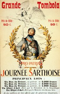 Grande raffle: Sarthoise day - poster, illustrated by Lionel Royer (1852 -1926) by Lionel Noel Royer