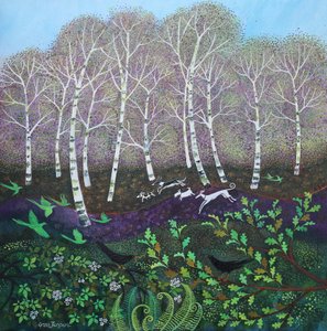 Green Parrots by Lisa Graa Jensen