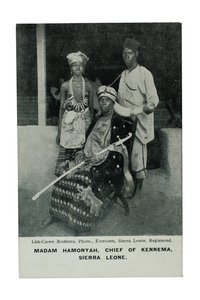 Madam Hamonyah, Chief of Kennema, Sierra Leone, c.1905-07 by Lisk Carew Brothers