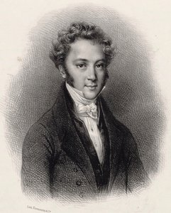 Portrait of pianist and composer Ignaz Moscheles, 1794-1870, c. 1830 by Lithographie Formentin et C..