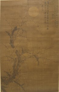 Flowering Plum in Moonlight and Snow