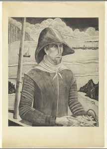 Breton Fisherman by Lodewijk Schelfhout (signed by artist)