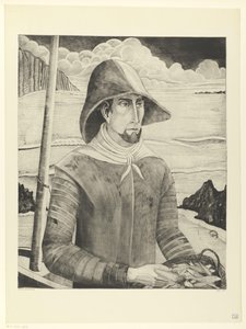 Breton Fisherman by Lodewijk Schelfhout (signed by artist)