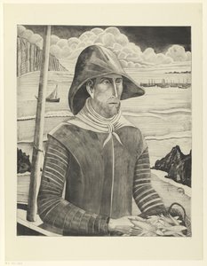 Breton Fisherman by Lodewijk Schelfhout (signed by artist)