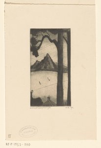 Corsican Landscape by Lodewijk Schelfhout (signed by artist)