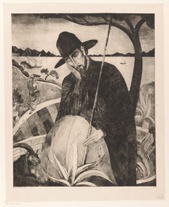 Corsican shepherd by Lodewijk Schelfhout (signed by artist)