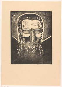 Head of Christ with Halo by Lodewijk Schelfhout (signed by artist)