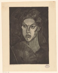 Head of a Woman by Lodewijk Schelfhout (signed by artist)