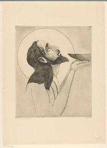John the Baptist by Lodewijk Schelfhout (signed by artist)