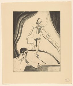 Tightrope Walker, Trapeze Artist, and Pierrot by Lodewijk Schelfhout (signed by artist)