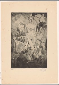 Nude Woman in a Landscape by Lodewijk Schelfhout (signed by artist)
