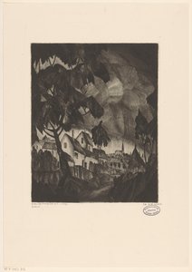 Thunderstorm by Lodewijk Schelfhout (signed by artist)