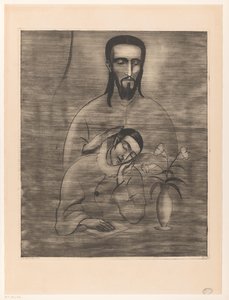 Pierrot and Christ (The Dream of Pierrot) by Lodewijk Schelfhout (signed by artist)