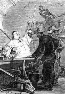 Drawing by Leon Benett, from Jules Verne