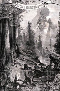 Frontispiece of the novel by Jules Verne 