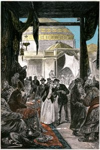 The Bazaar of Samarkand, Illustration of the Novel by Jules Verne 