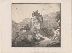 Burg Eltz by Lorenz Ekemann Allesson, after Domenico Quaglio
