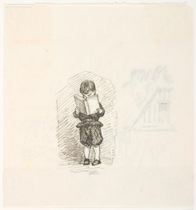 Boy Reading a Book by Lorenz Frølich
