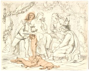 The Court of Love in Narbonne by Lorenz Frølich