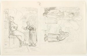 Two Drafts for Something by Lorenz Frølich